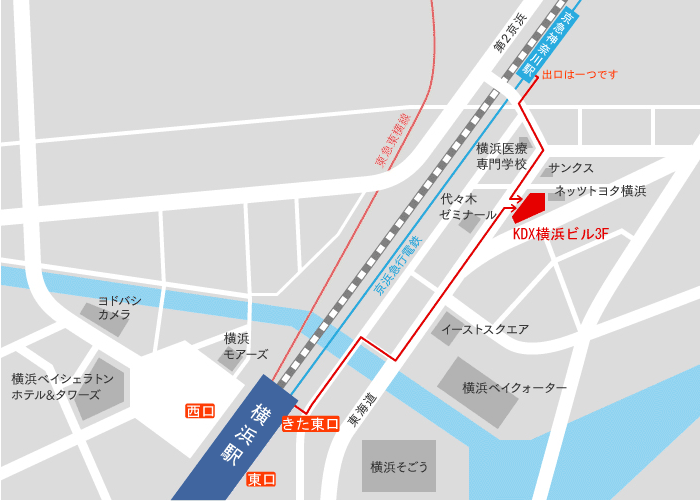 ジェイック横浜支店マップ