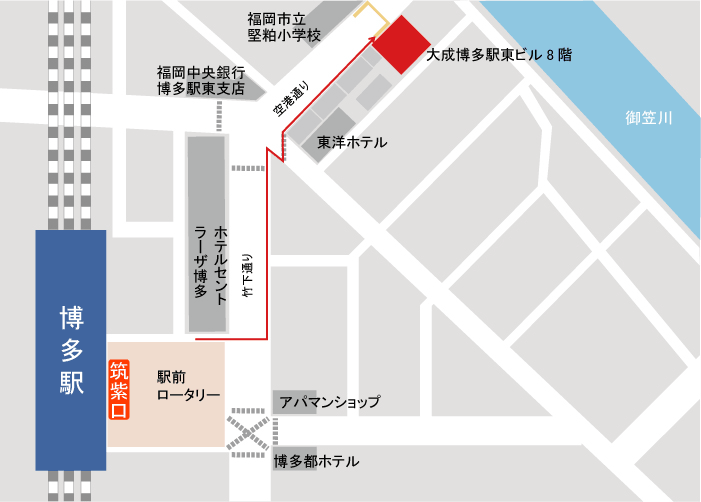 ジェイック福岡支店マップ